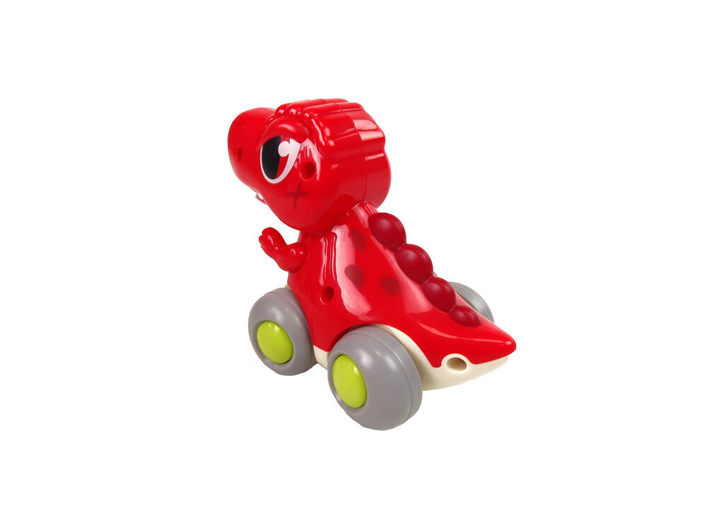 Dinosaurus ratastel, punane цена и информация | Arendavad mänguasjad | kaup24.ee