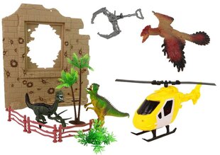 Dinosauruse park suur komplekt koos auto ja helikopteriga цена и информация | Игрушки для мальчиков | kaup24.ee