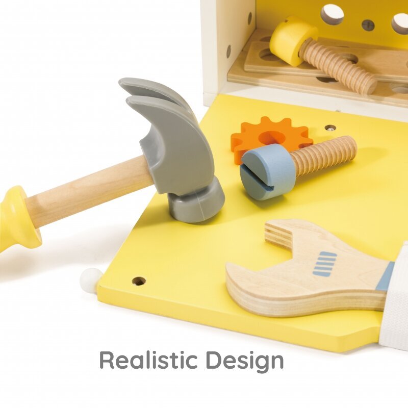 CLASSIC WORLD puidust tööriistakomplekt karbis цена и информация | Arendavad mänguasjad | kaup24.ee