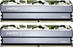 G.Skill Sniper X DDR4, 2x8GB, 3200MHz, CL16 (F4-3200C16D-16GSXFB) hind ja info | Operatiivmälu (RAM) | kaup24.ee