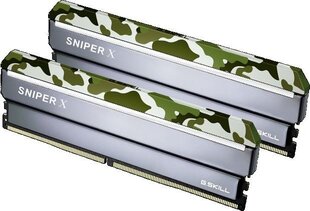 G.Skill Sniper X DDR4, 2x8GB, 3200MHz, CL16 (F4-3200C16D-16GSXFB) hind ja info | Operatiivmälu (RAM) | kaup24.ee