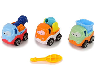 3 auto komplekt koos kruvikeerajaga hind ja info | Poiste mänguasjad | kaup24.ee
