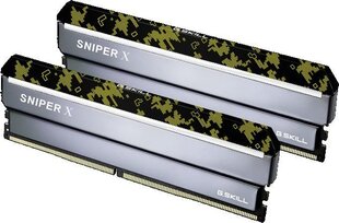G.Skill Sniper X DDR4, 2x8GB, 3200MHz, CL16 (F4-3200C16D-16GSXKB) hind ja info | Operatiivmälu (RAM) | kaup24.ee