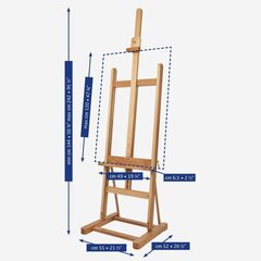 Мольберт MABEF Basic 55 x 242 x 52 cm древесина бука цена и информация | Принадлежности для рисования, лепки | kaup24.ee