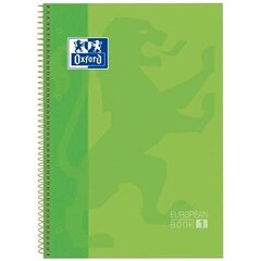 ноутбук Oxford European Book Зеленый A4 5 штук цена и информация | Канцелярские товары | kaup24.ee
