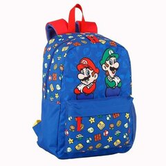 Kooliseljakott Super Mario Punane Sinine (31 x 43 x 13 cm) hind ja info | Koolikotid, sussikotid | kaup24.ee