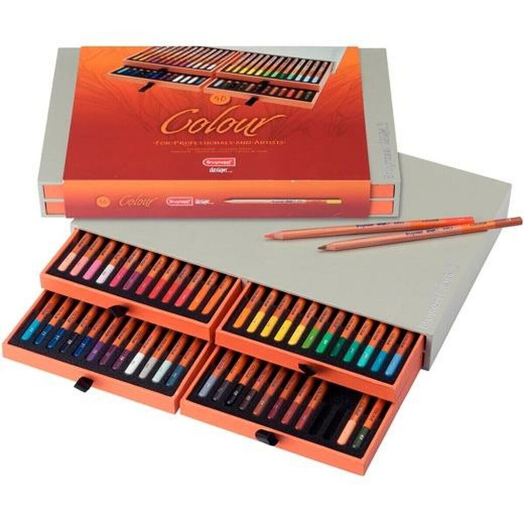 Värvilised pliiatsid Bruynzeel Design Box 48 Tükid, osad Mitmevärviline hind ja info | Kunstitarbed, voolimise tarvikud | kaup24.ee