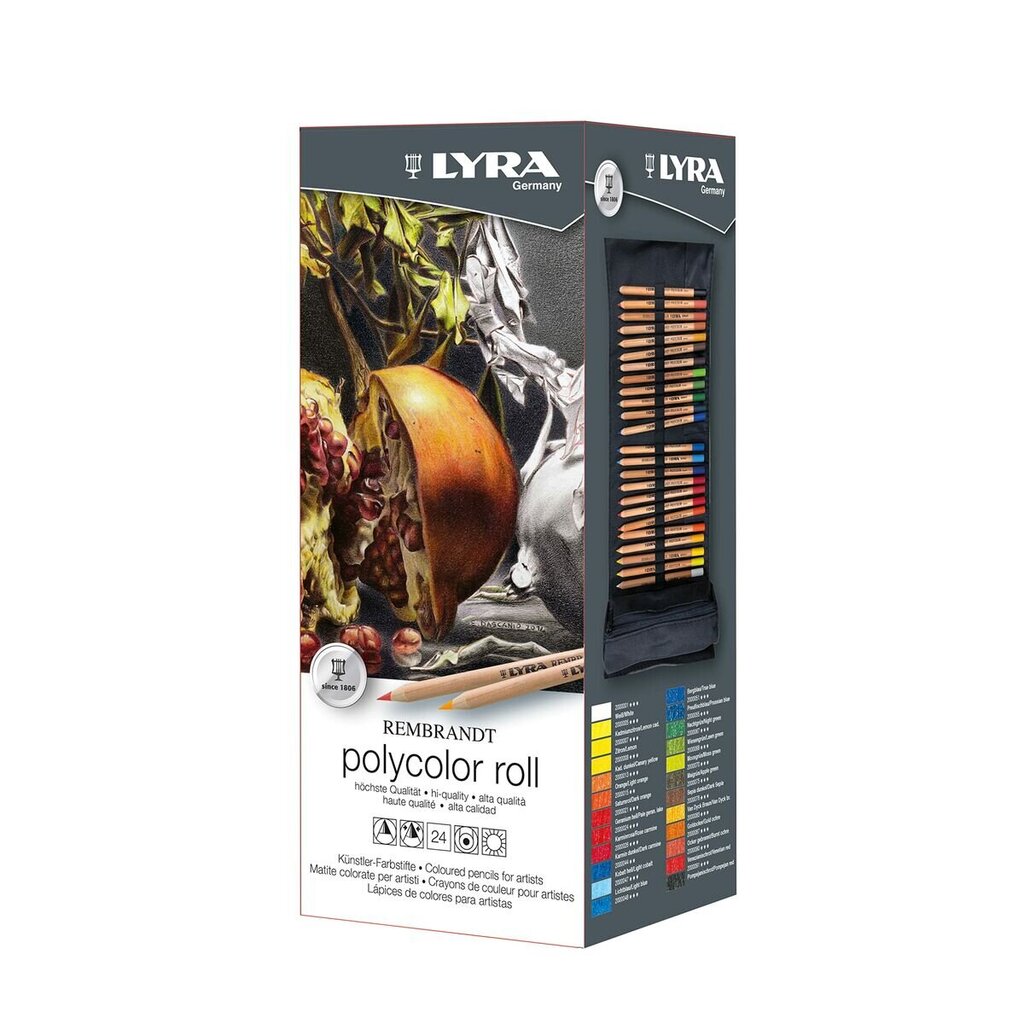 Värvilised pliiatsid LYRA Mitmevärviline 24 Tükid, osad hind ja info | Kunstitarbed, voolimise tarvikud | kaup24.ee