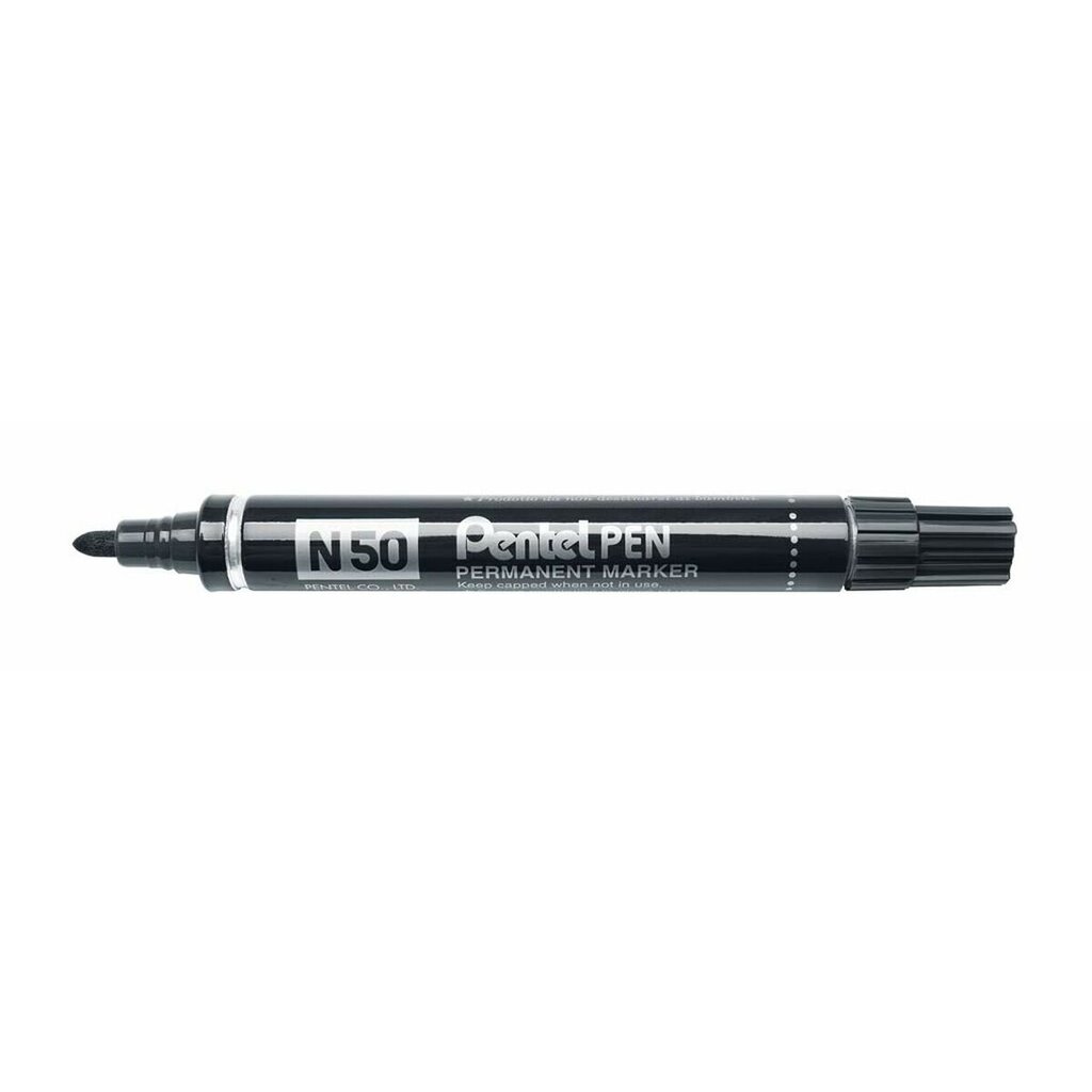 Püsimarker Pentel N50-BE Must 12 Ühikut hind ja info | Kirjatarbed | kaup24.ee