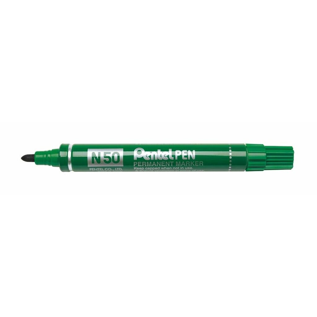 Püsimarker Pentel N50-BE Roheline 12 Ühikut hind ja info | Kirjatarbed | kaup24.ee