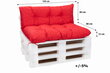 Kaubaaluste mööblipadjad 120x80cm iste ja seljatugi 120x40cm; punane hind ja info | Toolipadjad ja -katted | kaup24.ee