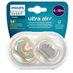 Пустышка Philips Avent Ultra Air SCF085/17, 6-18 месяцев, 2 штуки цена и информация | Соски на бутылочку | kaup24.ee