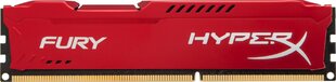 Оперативная память RAM HyperX FURY Red 4GB 1600MHz DDR3 memory module цена и информация | Оперативная память (RAM) | kaup24.ee