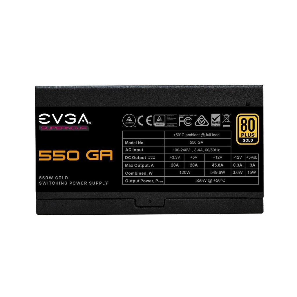 Toiteplokk Evga SuperNova 550 GA 550 W цена и информация | Toiteplokid (PSU) | kaup24.ee