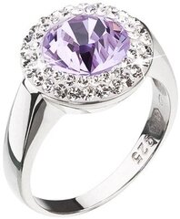Evolution Group Swarovski violetse kristalliga hõbesõrmus 35026.3 hind ja info | Sõrmused | kaup24.ee