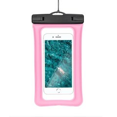 Plastikust sulguriga veekindel ümbris telefonile, roosa hind ja info | Telefoni kaaned, ümbrised | kaup24.ee