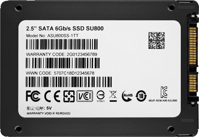 Adata 1TB 2,5" Sata SSD Ultimate SU800 hind ja info | Sisemised kõvakettad (HDD, SSD, Hybrid) | kaup24.ee