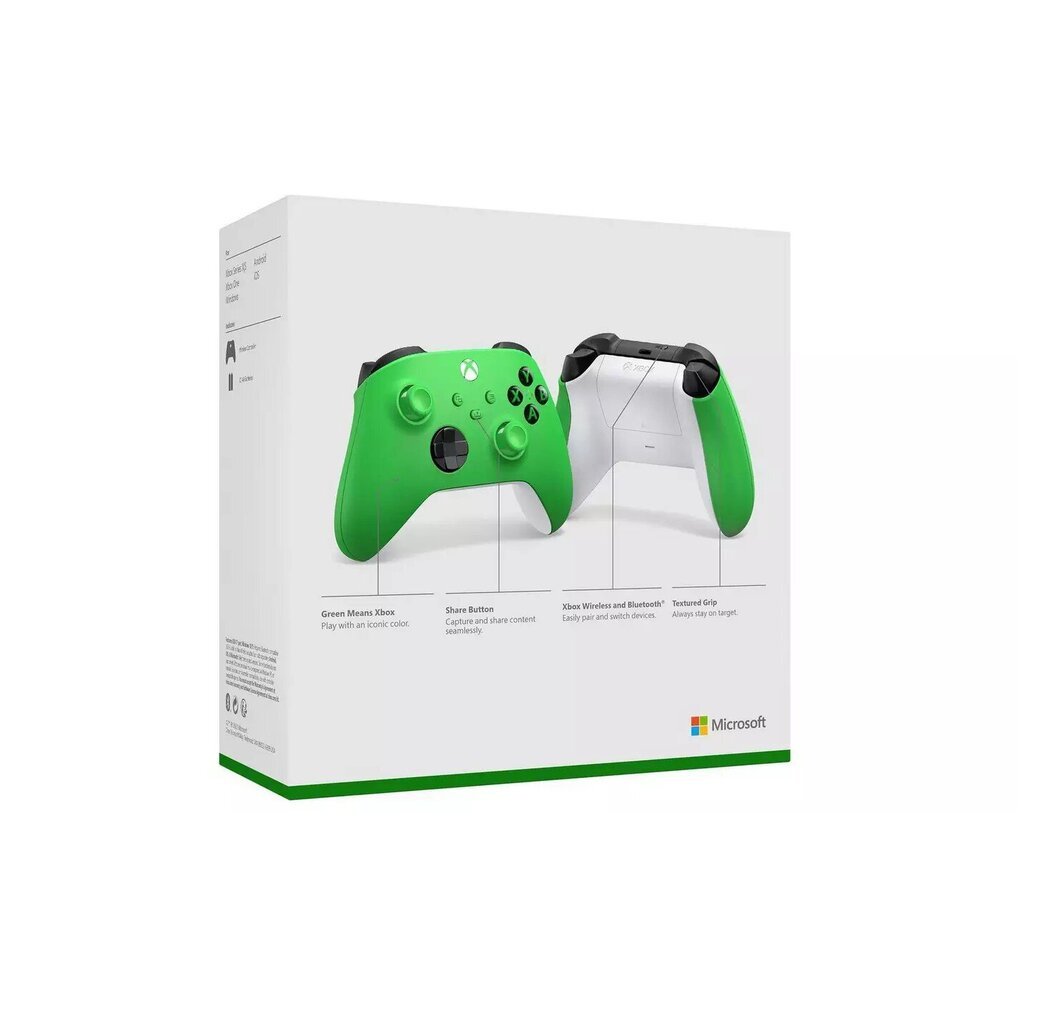 Microsoft XBOX-seeria juhtmevaba kontroller Velocity Green hind ja info | Mängupuldid | kaup24.ee