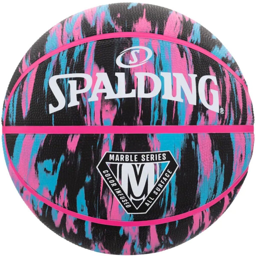 Korvpall Spalding NBA Marble, suurus 7, roosa цена и информация | Korvpallid | kaup24.ee