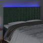 vidaXL LED-voodipeats, tumeroheline, 180x5x118/128 cm, samet hind ja info | Voodid | kaup24.ee