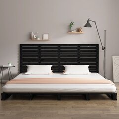 vidaXL seinale kinnitatav voodipeats, must, 206x3x91,5 cm, männipuit hind ja info | Voodid | kaup24.ee