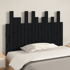 vidaXL seinale kinnitatav voodipeats, must, 108x3x80 cm, männipuit hind ja info | Voodid | kaup24.ee
