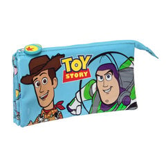 Тройной пенал Toy Story Ready to play, светло синий, 22 x 12 x 3 cм цена и информация | Пеналы | kaup24.ee