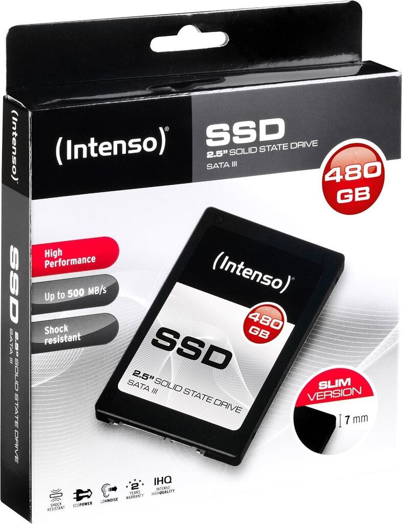 Intenso 480GB SATA3 (3813450) цена и информация | Sisemised kõvakettad (HDD, SSD, Hybrid) | kaup24.ee