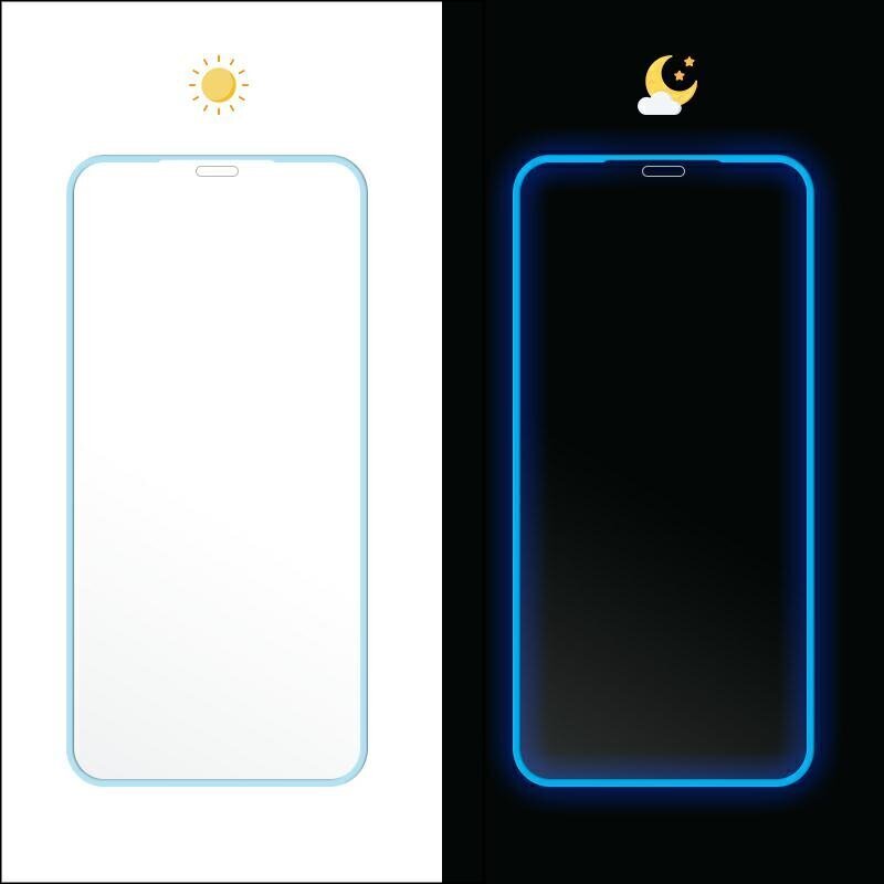 Fluo Glass kaitseklaas Iphone XS Max 6,5" sinine цена и информация | Ekraani kaitsekiled | kaup24.ee