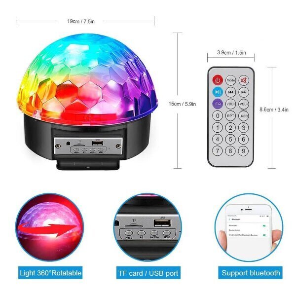 LED-projektor MP3-mängija ja Bluetooth hind ja info | Peokaunistused | kaup24.ee