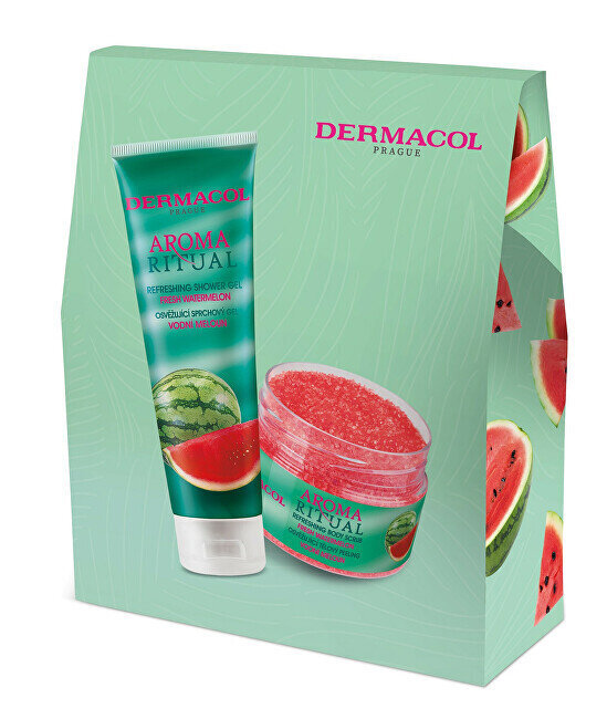 Kosmeetika kinkekomplekt Dermacol Aroma Ritual Watermelon III: dušigeel, 250 ml + kehakoorija, 200 g цена и информация | Dušigeelid, õlid | kaup24.ee
