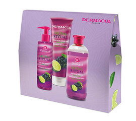 Komplekt Dermacol Aroma Ritual Grapes with Lime: dušigeel 250 ml + vedel käteseep 250 ml + vannivaht 500 ml hind ja info | Dušigeelid, õlid | kaup24.ee