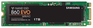 SSD 1TB Samsung 860 Evo M.2 2280 SATA3 (MZ-N6E1T0BW) hind ja info | Sisemised kõvakettad (HDD, SSD, Hybrid) | kaup24.ee