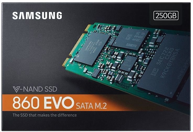 Samsung 860 EVO 250GB SATA3 (MZ-N6E250BW) hind ja info | Sisemised kõvakettad (HDD, SSD, Hybrid) | kaup24.ee