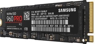 Samsung 960 Pro 1ТБ M.2 PCIe (MZ-V6P1T0BW) цена и информация | Внутренние жёсткие диски (HDD, SSD, Hybrid) | kaup24.ee