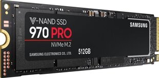 Samsung 970 PRO 512GB PCIe x4 NVMe (MZ-V7P512BW) цена и информация | Внутренние жёсткие диски (HDD, SSD, Hybrid) | kaup24.ee