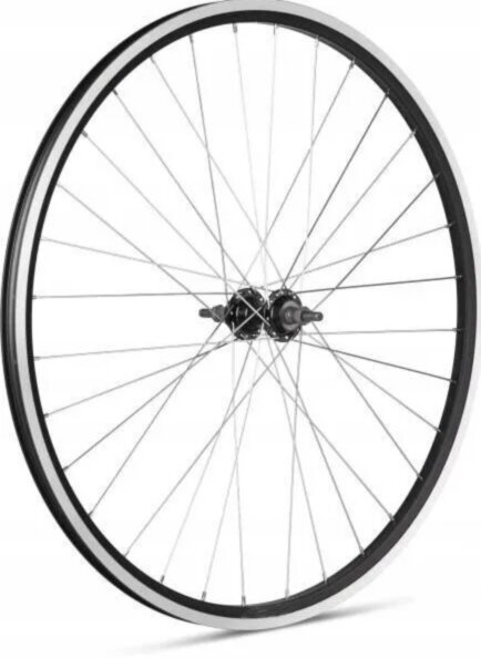 28" Tagaratas 622-19, 36H, 7k, V-brake, alumiinium, topeltpöid, kinnine kuullaager, värv: must (1166) цена и информация | Muud jalgratta varuosad | kaup24.ee