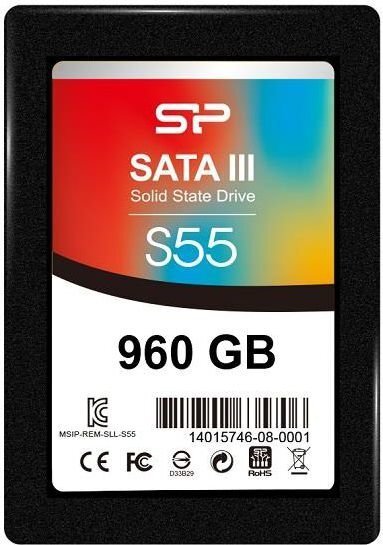 Silicon Power S55 960 GB Sata3 (SP960GBSS3S55S25) цена и информация | Sisemised kõvakettad (HDD, SSD, Hybrid) | kaup24.ee