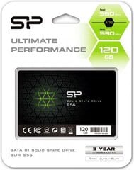 Silicon Power S56 120GB SATA3 (SP120GBSS3S56B25) цена и информация | Внутренние жёсткие диски (HDD, SSD, Hybrid) | kaup24.ee