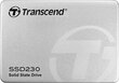 Transcend 230S 512GB SATA3 (TS512GSSD230S) hind ja info | Sisemised kõvakettad (HDD, SSD, Hybrid) | kaup24.ee