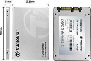 Transcend 230S 512GB SATA3 (TS512GSSD230S) hind ja info | Sisemised kõvakettad (HDD, SSD, Hybrid) | kaup24.ee