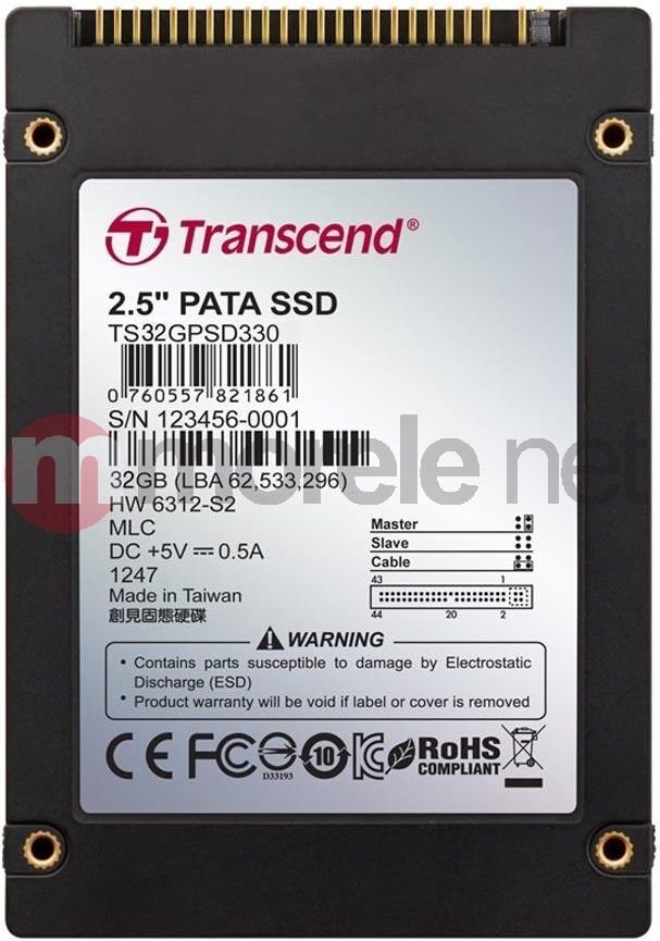 Transcend 330 32GB IDE (TS32GPSD330) цена и информация | Sisemised kõvakettad (HDD, SSD, Hybrid) | kaup24.ee
