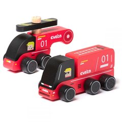 Деревянные автомобили Пожарные цена и информация | Игрушки для мальчиков | kaup24.ee