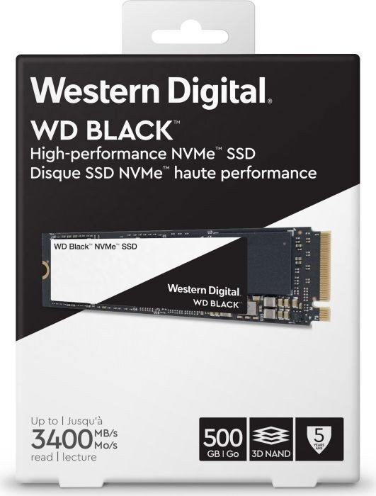 Western Digital WD Black 500GB PCIe x4 NVMe (WDS500G2X0C) цена и информация | Sisemised kõvakettad (HDD, SSD, Hybrid) | kaup24.ee