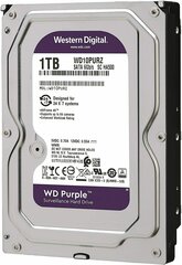 Western Digital WD Purple 1TB SATA III цена и информация | Внутренние жёсткие диски (HDD, SSD, Hybrid) | kaup24.ee