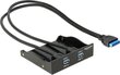 Delock 2 ports Front Panel USB 3.0 with internal 19 pin head connector (61896) цена и информация | Lisatarvikud korpustele | kaup24.ee