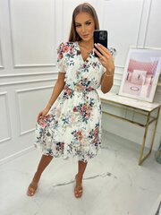 Abito Moda женское платье 232604 01, белый/коралловый 232604*01-ONE цена и информация | Платья | kaup24.ee