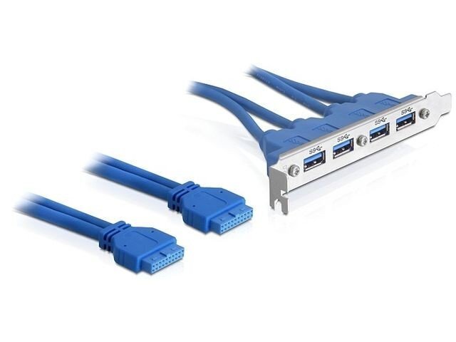 Delock Slot Bracket USB 3.0 82974 hind ja info | Lisatarvikud korpustele | kaup24.ee