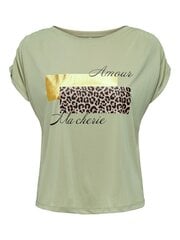 ONLY женская футболка 15293567*01, светло-зелёный 5715420352350 цена и информация | Женские футболки | kaup24.ee