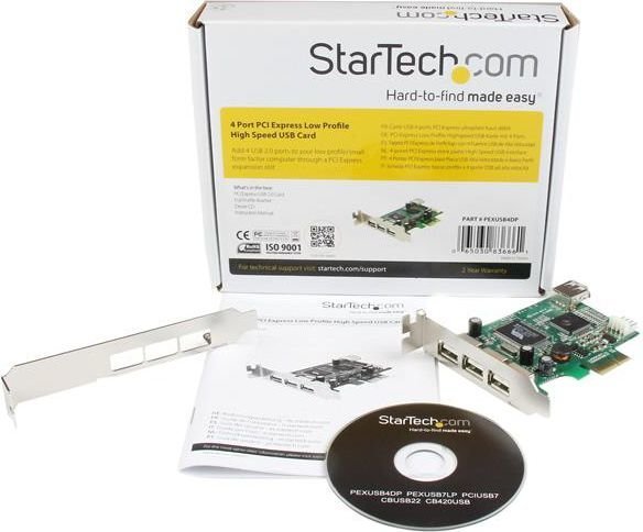 StarTech PCIe for 4 ports USB (PEXUSB4DP) hind ja info | Lisatarvikud korpustele | kaup24.ee